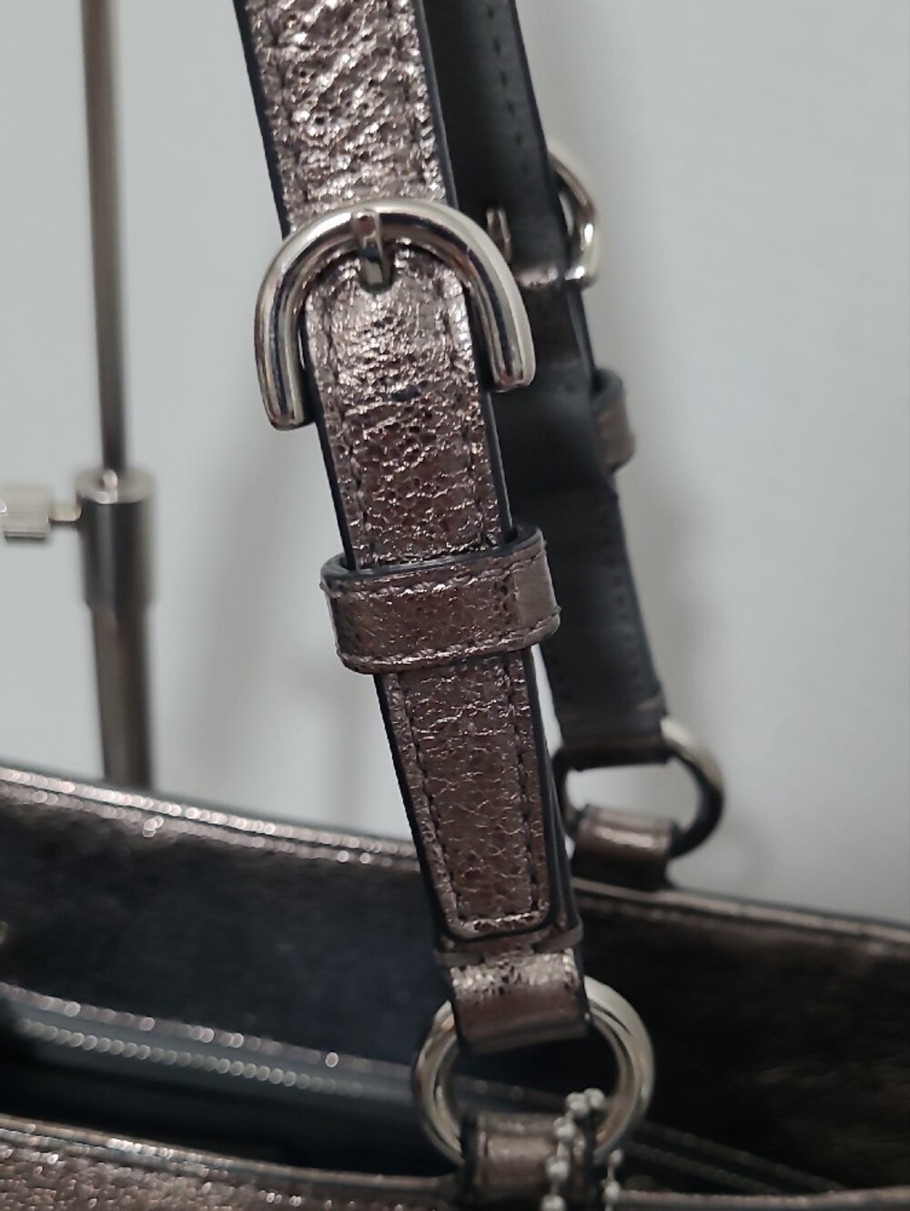 Coach Gallery East West Metallic Bronze Leather Tote - Coach Bronze - Picture 3 of 14